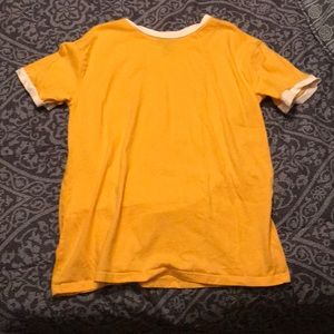 Plain Yellow T-Shirt with White Rim!